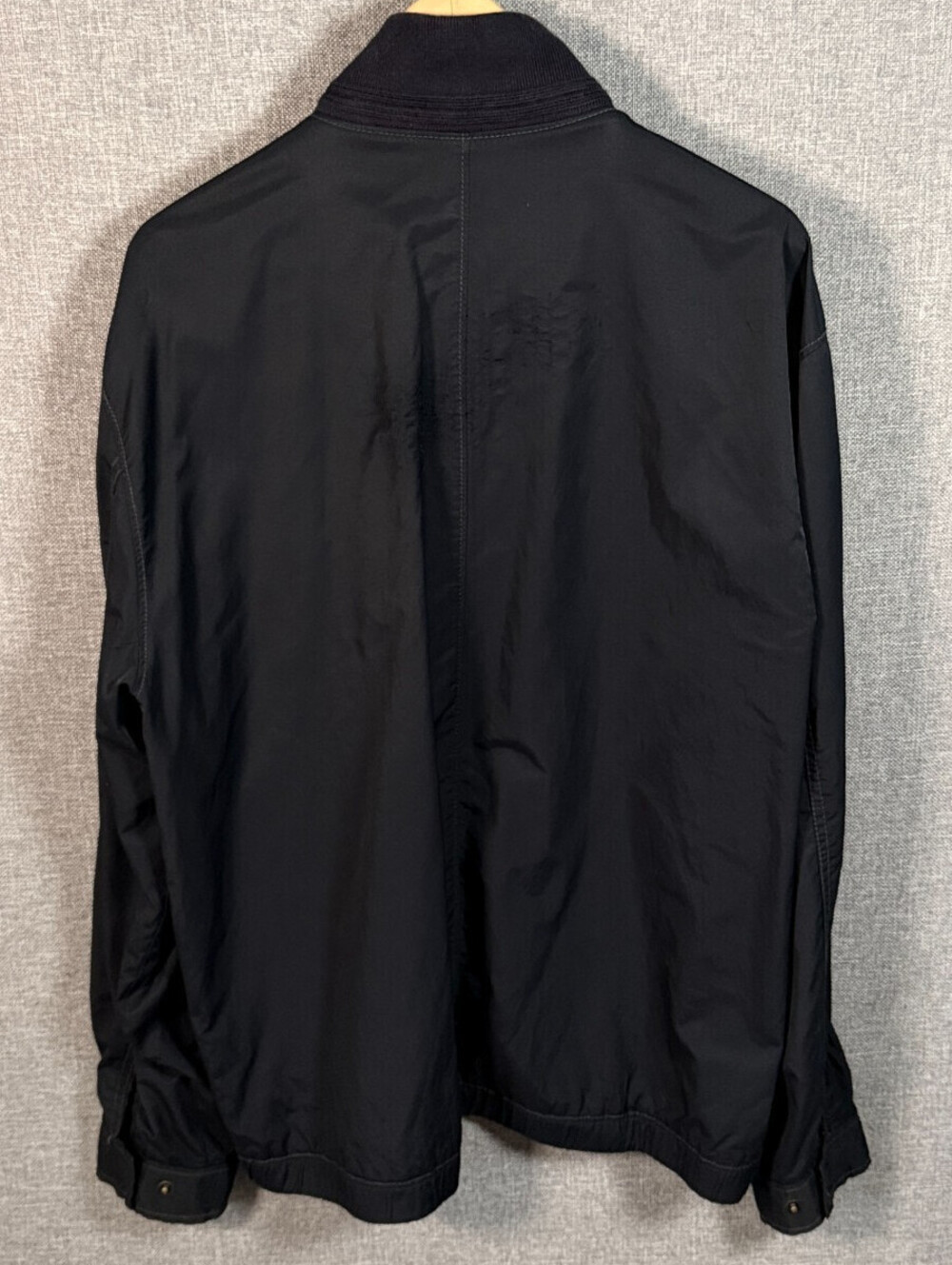 Tommy Bahama Mens Navy Blue Full Zip Bomber Jacket Cotton Nylon Blend Size XL - Picture 2 of 7